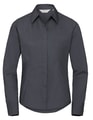Dames blouse Poplin Russell 942F lange mouw convoy grey